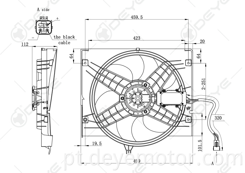 17117786009 17117801423 17117790896 Ventilador de resfriamento do radiador 12v dc para BMW 3